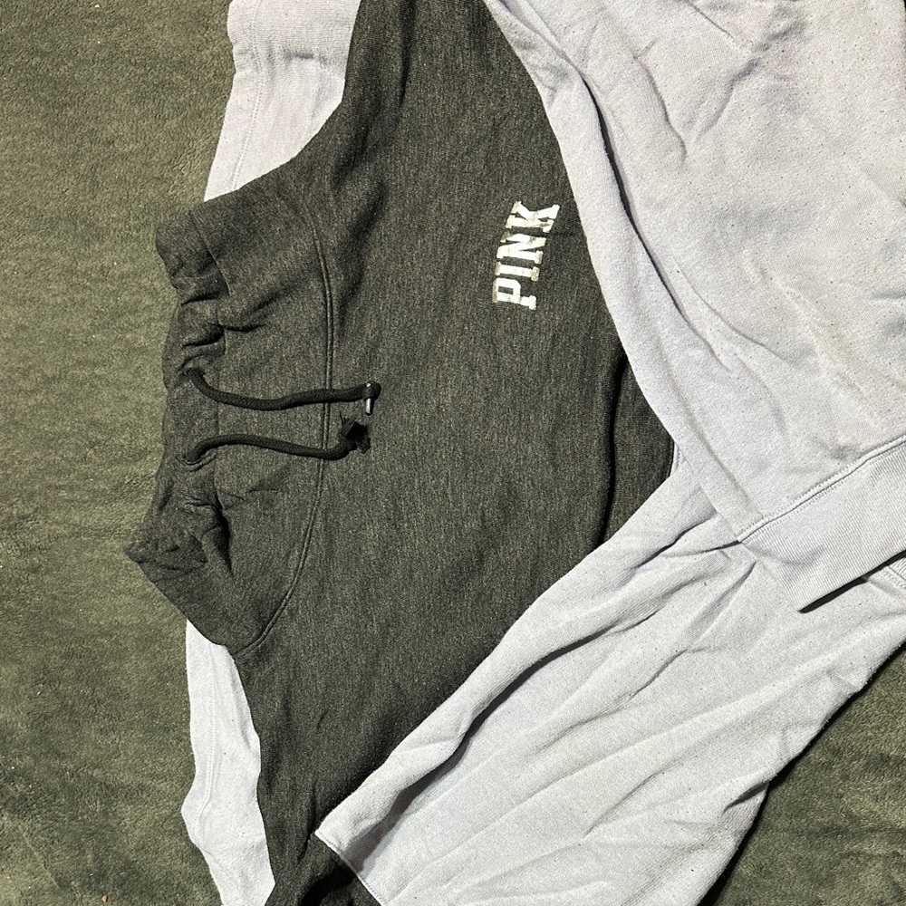 Victoria's Secret Gray and White Cowl Neck Sweater